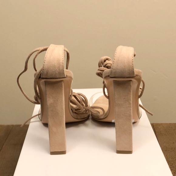 Tony Bianco KENDALL Heel Clear Blush Suede 5.5 - Picture 6 of 8